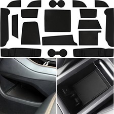 ZOXOQ Cup Holder Insert Fit for Ford Mustang Mach-E Accessories 2021 Black  picture