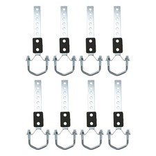 8Pcs Universal Exhaust Hanger,Adjustable Muffler Hanger, Silver picture