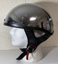 VTG Skid Lid Original Half Helmet Chrome for Motorcycle Riding DOT Approved 2XL picture