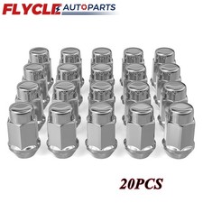 20 pcs Wheel Lug Nuts Chrome Bulge Acorn 12x1.5 Closed End 1.4
