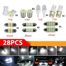 28Pcs White LED Car Interior Lights Dome Map License Plate Lamp Accessories picture