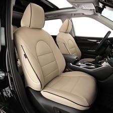 NEW EKR Leather Seat Covers for 2024-2026 Toyota Grand Highlander 7 Seat Beige picture