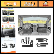 13pcs Carbon Fiber Interior Trim Kit for 2009-2014 Ford F150 Raptor Accessories picture