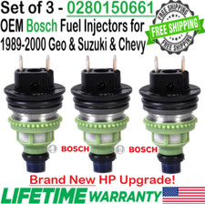 NEW OEM 3Pcs Bosch HP Upgrade Fuel Injectors for 1995-1997 Suzuki Swift 1.3L I4 picture