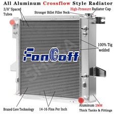 2 Rows Aluminum Radiator fit 1998-2001 99 2000 Ford Range / Mazda B2500 2.5L picture