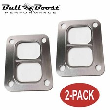 2 Pack Divided T4 Turbo Turbocharger Inlet Twin Scroll Gasket Stainless picture