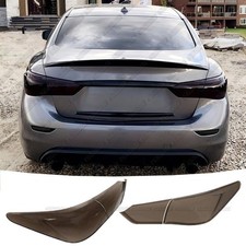 Fit For INFINITI Q50 2014-2017 Rear Tail Light Lamp Cover Guard  (Smoked Black) picture