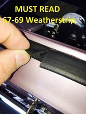 67-69 Camaro Trunk Weatherstrip Gasket Seal Correct Concours A MUST READ picture