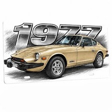 1977 Datsun 280Z Series Sports Car Aluminum License Plate Sign picture