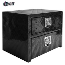 Aluminum Truck Bed Toolbox 24x18x20 Black Drawer Organizer Underbody Storage picture