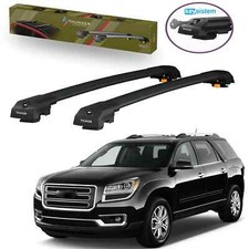 For GMC Acadia 2007–2016 Black Aluminum Roof Racks Cross Bars Open Box picture