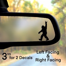 Bigfoot Rock On Vinyl Decal: Mini Waterproof Sasquatch Sticker picture