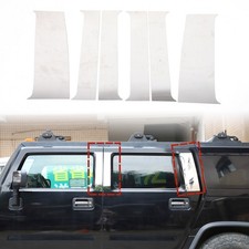 6pcs Chrome Pillar Posts Door Window Trim Cover Set Fits For Hummer H2 2003-2009 picture