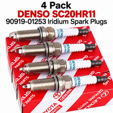 4 Pack DENSO 90919-01253 Iridium Spark Plugs SC20HR11 3444 OEM Toyota Lexus picture