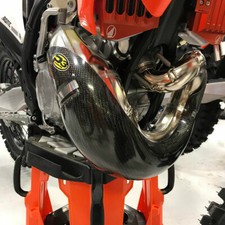 P3 Carbon Fiber Stock Exhaust Pipe Guard 2019-2022 KTM/Husqvarna/GasGas 250/300 picture