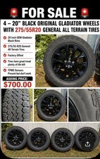 4 Original Wheels Off Of Jeep Gladiator With Tires. picture