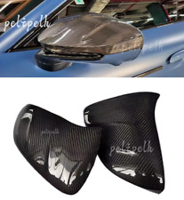 2PCS Dry carbon Fiber Rear View Side Mirror Cover For Porsche Taycan 2019-2024 picture