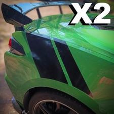 2020-2025 C8 Corvette Stingray Rear Quarter Hash Side Stripes Gloss Black Decals picture