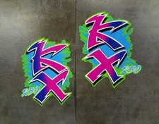 1990 90' Kawasaki KX 250 Radiator Shroud 2pc pegatinas Decals Stickers Graphics picture