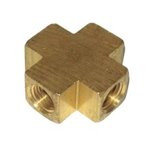 Solid Brass Manifold Pipe Cross Four Way 1/8 NPT  Female Air Fuel Water USA picture