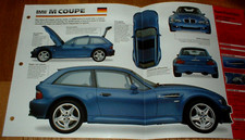 1998 BMW Z3 M COUPE SPEC SHEET BROCHURE POSTER PRINT PHOTO Z3M 98 99 97 1997 picture