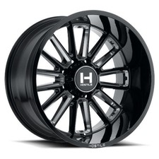 20x12 Hostile H115 Predator Blade Cut (Blk Milled) Wheels 8x180 (-44mm) Set of 4 picture