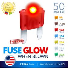 Fuse MINI blade 50 MIX Set Smart Glow Fuse CAR LED GLOW WHEN BLOWN Easy Identify picture
