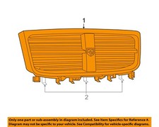 MOPAR OEM 07-09 Durango Grille Components-Grille Radiator 55078015AD picture