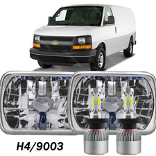 For Chevy Express Cargo Van 1500 2500 3500 Pair 7x6 5x7 Headlights Hi/Lo DRL picture