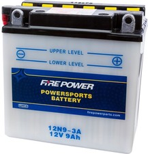 Firepower WPS Conventional 12V Standard Motorcycle Battery 12N9-3A~MAR picture
