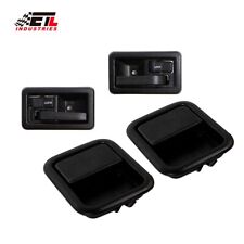 4Pcs /Set Exterior and Interior Door Handle Black for Jeep Wrangler YJ TJ 81-06 picture