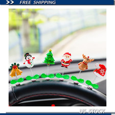 6pcs Christmas Car Decor: Santa Claus, Snowman, Reindeer picture
