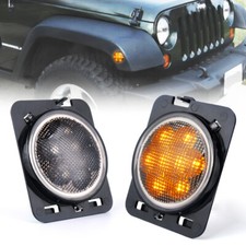 Xprite Front Fender Amber LED Side Marker Lights for 2007-2018 Jeep Wrangler JK picture