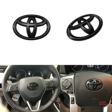 1x 3D BLACKOUT STEERING WHEEL OVERLAY FOR TACOMA TUNDRA COROLLA CAMRY HIGHLANDER picture