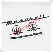 4pc Glossy Black Emblem For Maserati Granturismo Side L/R Trunk Badges/Nameplate picture