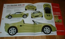 1999 LOTUS ELISE 111S SPEC SHEET BROCHURE PHOTO POSTER PRINT 99 00 IIIS 111 s 3 picture