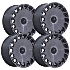 (Set-4) Asanti Ab045 Aristocrat 22x9 5x4.25/5x108 Black 38mm Wheels Rims 22 Inch picture