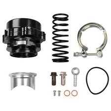 Black Universal 50mm V-Band Blow Off Valve 35psi Boost BOV Aluminum Clamp Spring picture