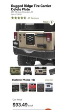 Spare Tire Carrier Delete Plate-Sport Rugged Ridge 11586.10 picture