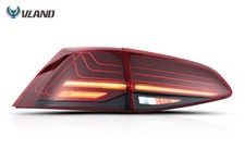For VW Golf 7 2016-2020 Welcome Animation LED Taillight Pair Red White Smoked picture
