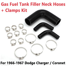 For Dodge Charger / Coronet Gas Fuel Tank Filler Neck Hoses & Clamps Kit 1966-67 picture