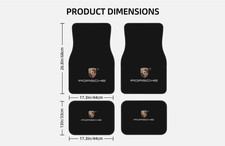 Porsche 4PCS Universal Car Floor Mats Auto Carpets Interior Trim Accessories picture