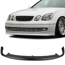 Front Bumper Lip Spoiler For 98-05 Lexus GS300 GS400 Aristo, Black PU TTE Style picture