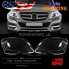 Left & Right For Mercedes GLK350 GLK300 X204 13-15 Headlight Lens Cover Clear picture