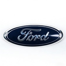 Blue Chrome Front Grille Tailgate 9 in Oval Emblem Rep For Ford F150 Logo Badge picture