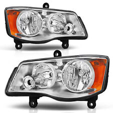 Chrome Headlights For 11 12 19 Dodge Grand Caravan 08-16 Chrysler Town & Country picture