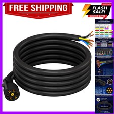 7 Way Trailer Cord Heavy Duty 8 FT Trailer Wiring Harness Kit 7 Pin Trailer P... picture