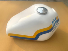 HUSQVARNA CR WR XC 250 430 1981- 1982 White Painted Alloy Petrol Gas Tank +Cap picture