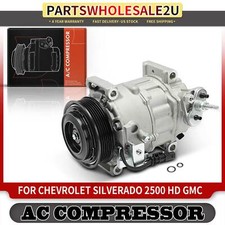 AC Compressor with 6 Groove 7SAS17F Style for Chevy GMC Sierra 3500 HD V8 6.6L picture