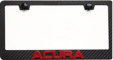 ACURA 3D Simulated Carbon Fiber License  Frame + Free Key Chain x 2 frames order picture